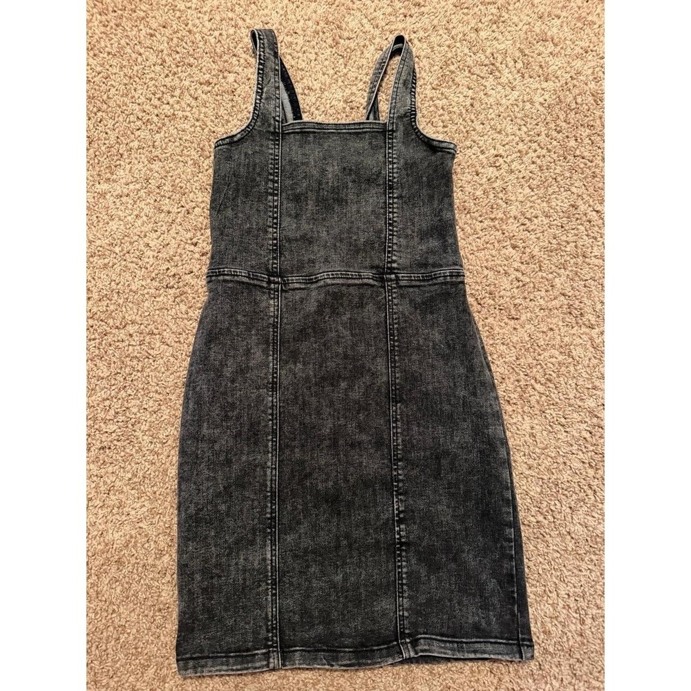 Youth girls black Denim Mini Dress size 10/12